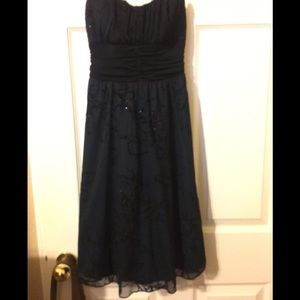 Black and blue sparkly dress!! 😊